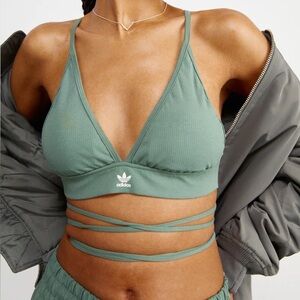 Adidas trace Green bralette top size XL